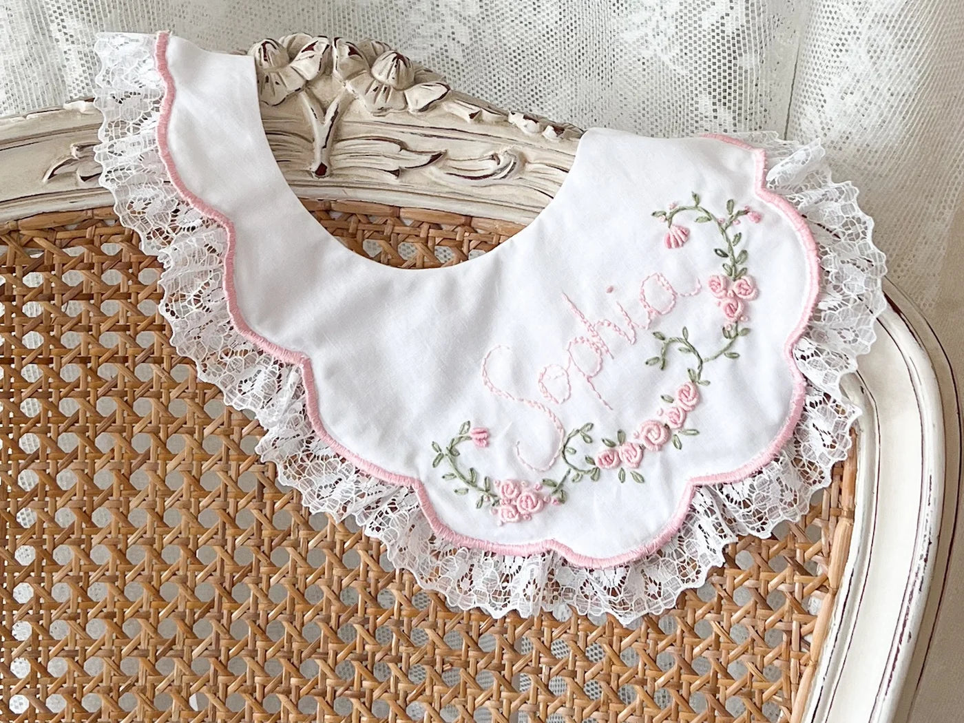 BESPOKE HAND EMBROIDERED BIB