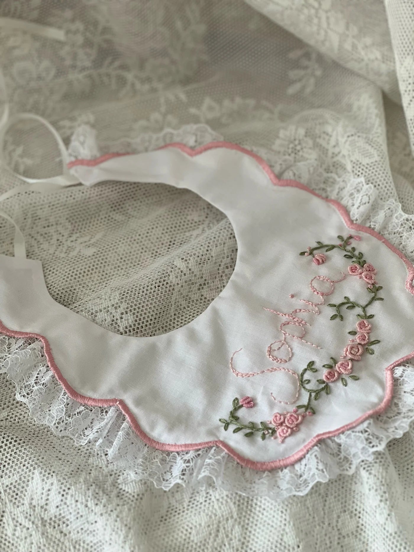 BESPOKE HAND EMBROIDERED BIB